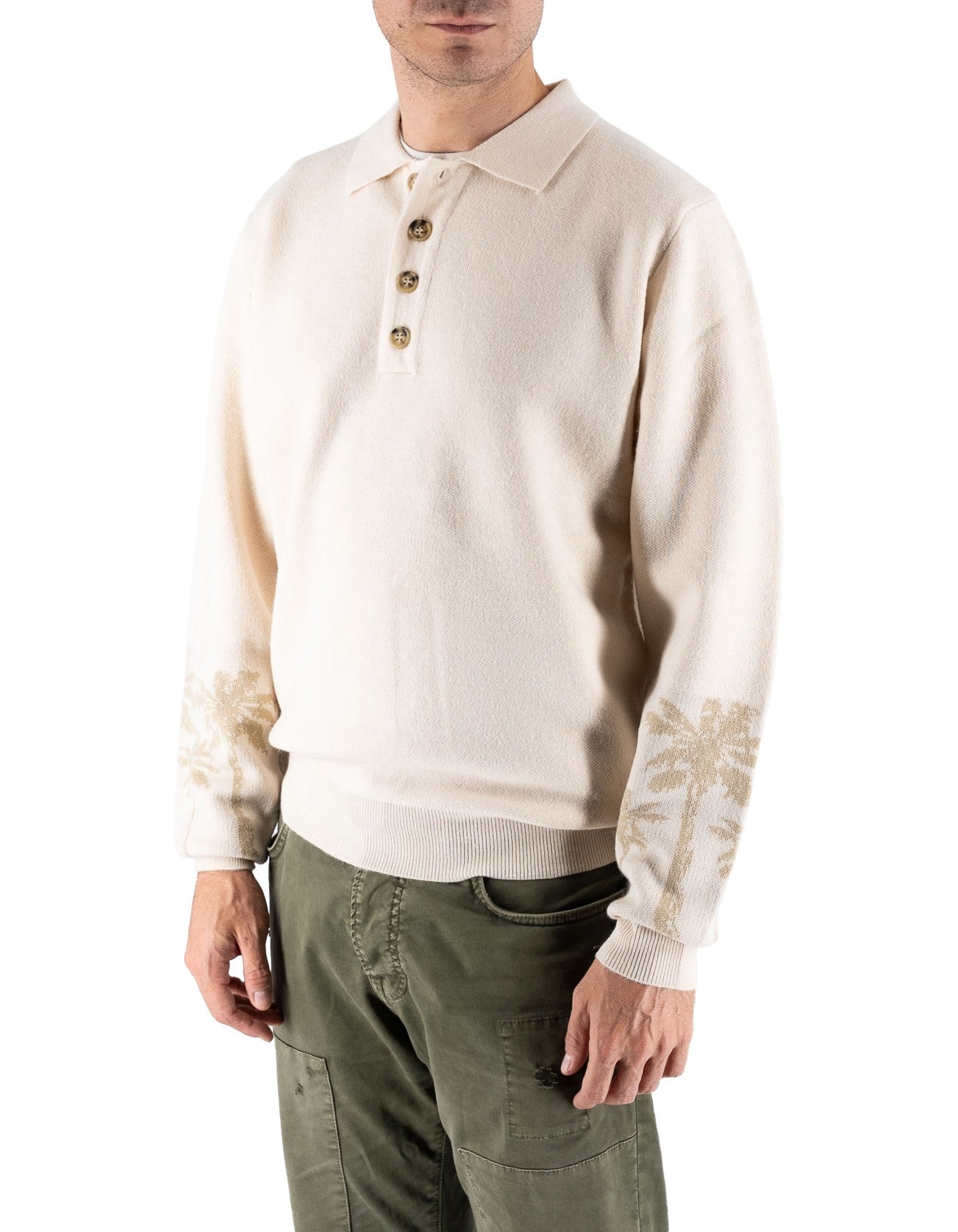 Tooco Polo A Manica Lunga Solo Cream – vista principale – Master SKU TOC_M_PLK_MALIBU_SOLO_CREAM