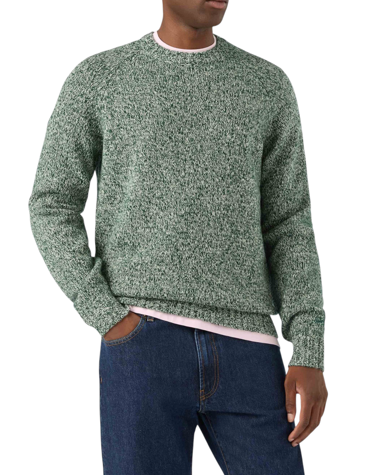 MC2 Saint Barth Maglione Girocollo Blunt Mouliné Verde British - immagine 2