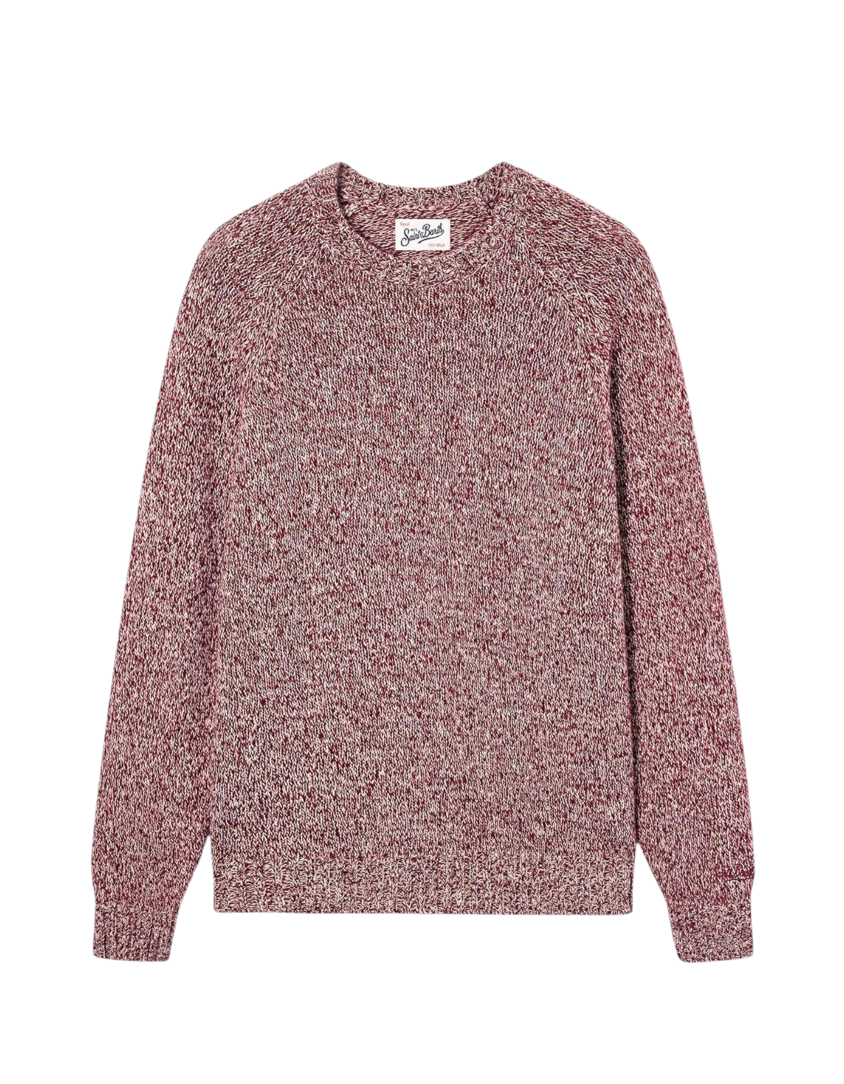 MC2 Saint Barth Maglione Girocollo Blunt Mouliné Rosso Syrah - immagine 1