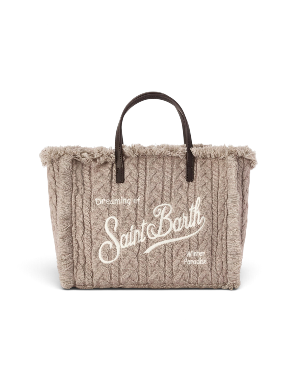 MC2 Saint Barth Borsa Colette Wool Braid N Cable 15 grigio 1