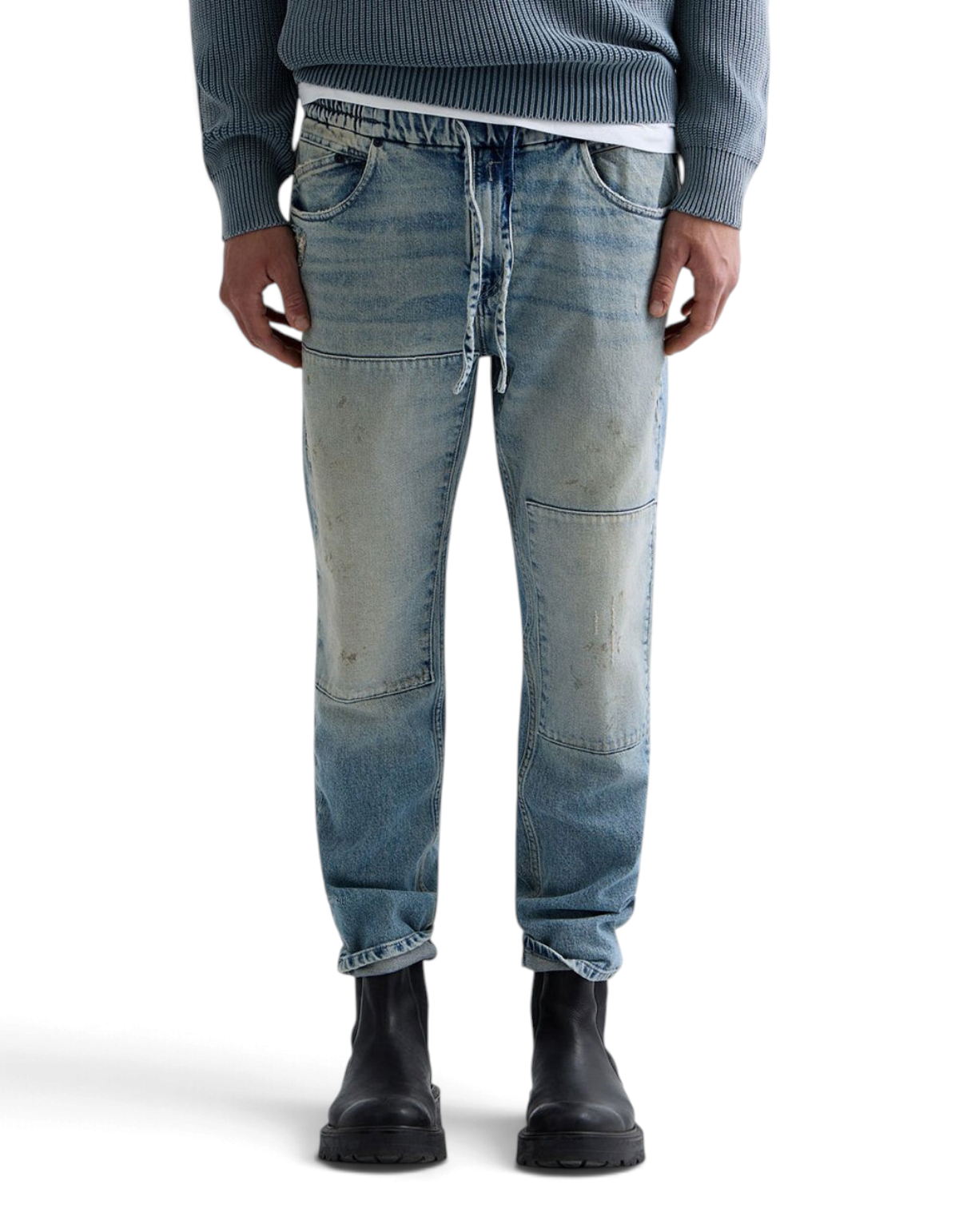 Replay Lanny jeans uomo relaxed tapered Light Blue M1037 - fronte