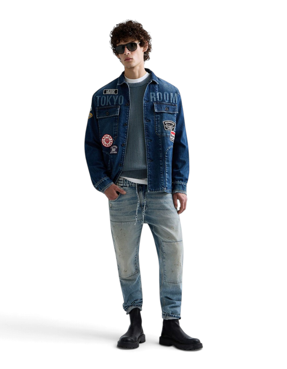 Replay Lanny jeans uomo Light Blue M1037 - indossato