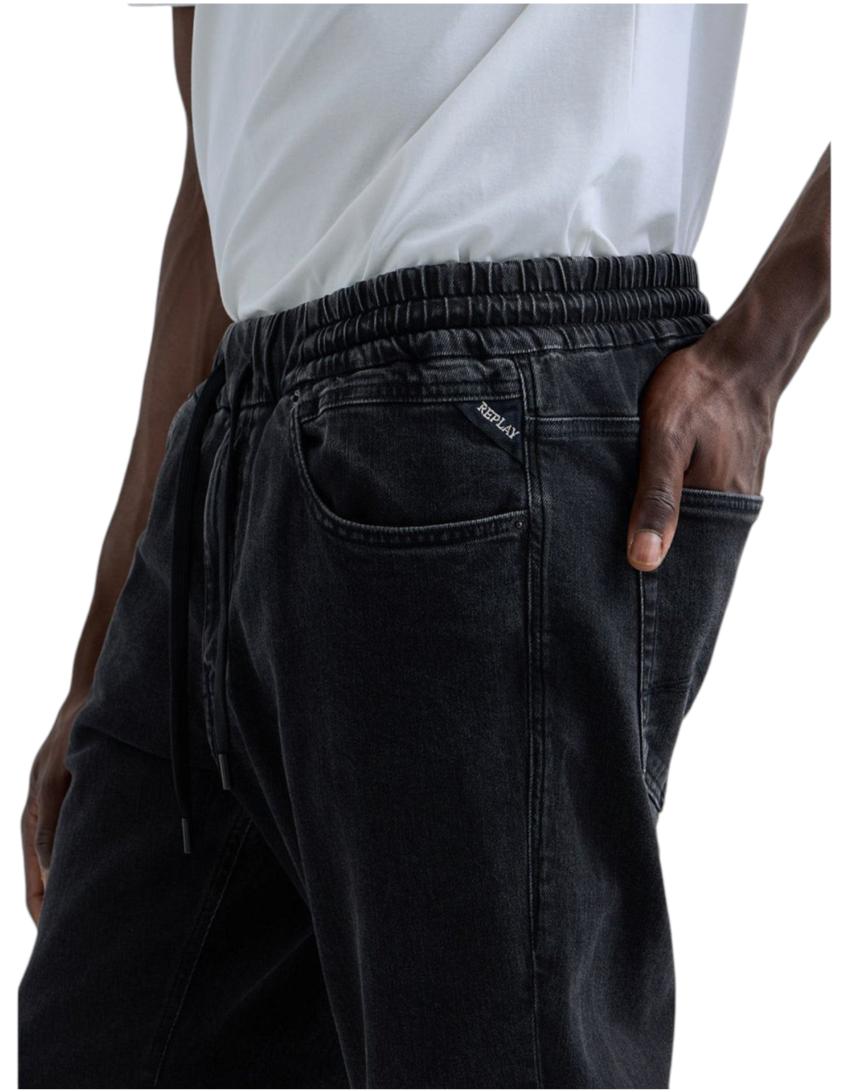 Replay Lanny Black - dettaglio denim Touch