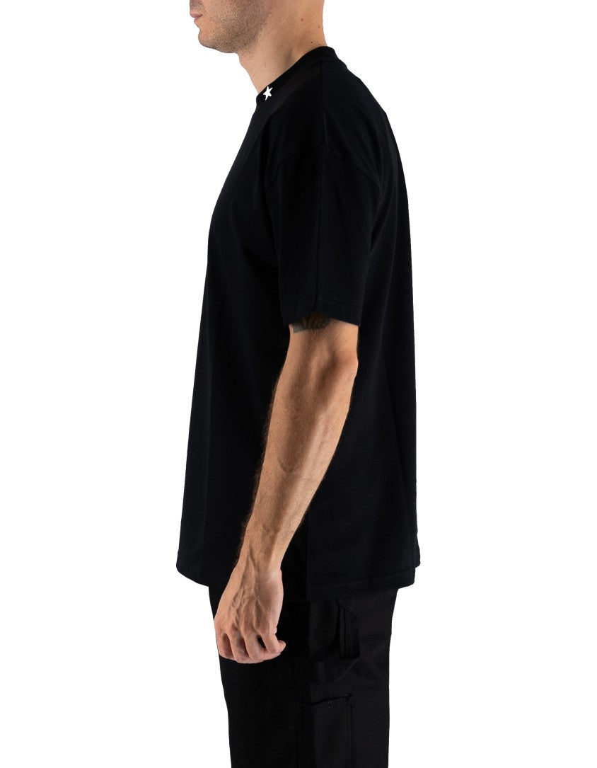 Vision Of Super Black Tee With Embroidered Stars On The Neck And Patch On Back Nero – dettaglio prodotto 3 – Master SKU VOS_VS008TE-01_NERO
