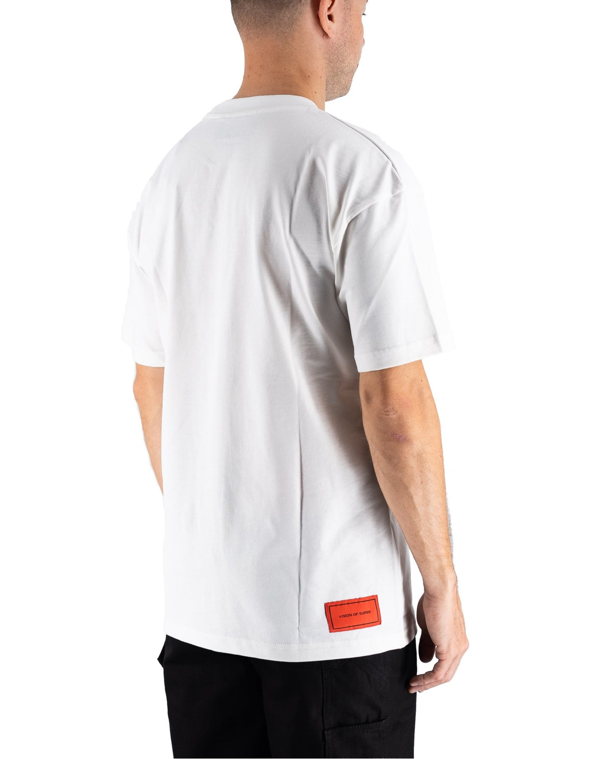 Vision Of Super Offwhite Tee With Embroidered Full Hearth On The Neck And Patch On Back Off White – dettaglio prodotto 5 – Master SKU VOS_VS007TE-02_OFF_WHITE